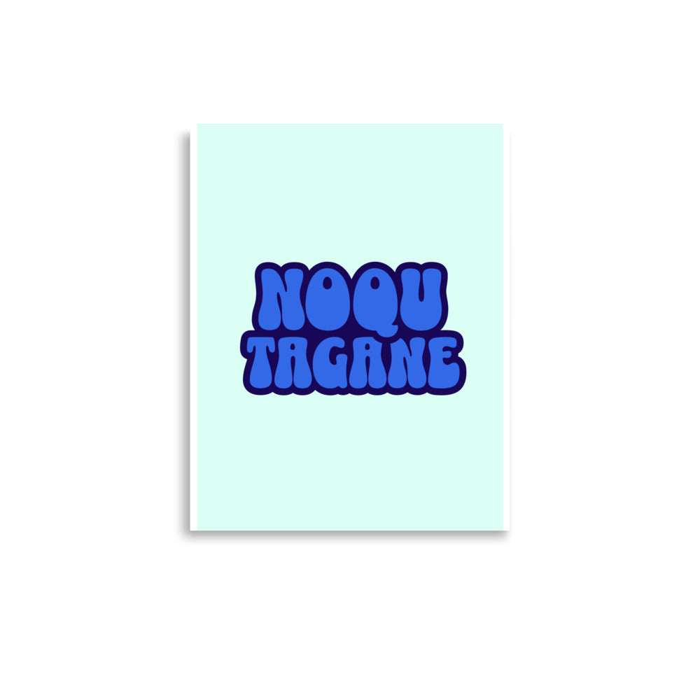 Groovy blue Noqu Tagane Poster - Digital download