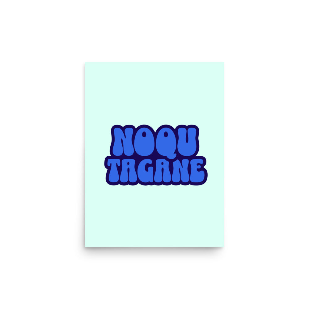 Groovy blue Noqu Tagane Poster - Digital download