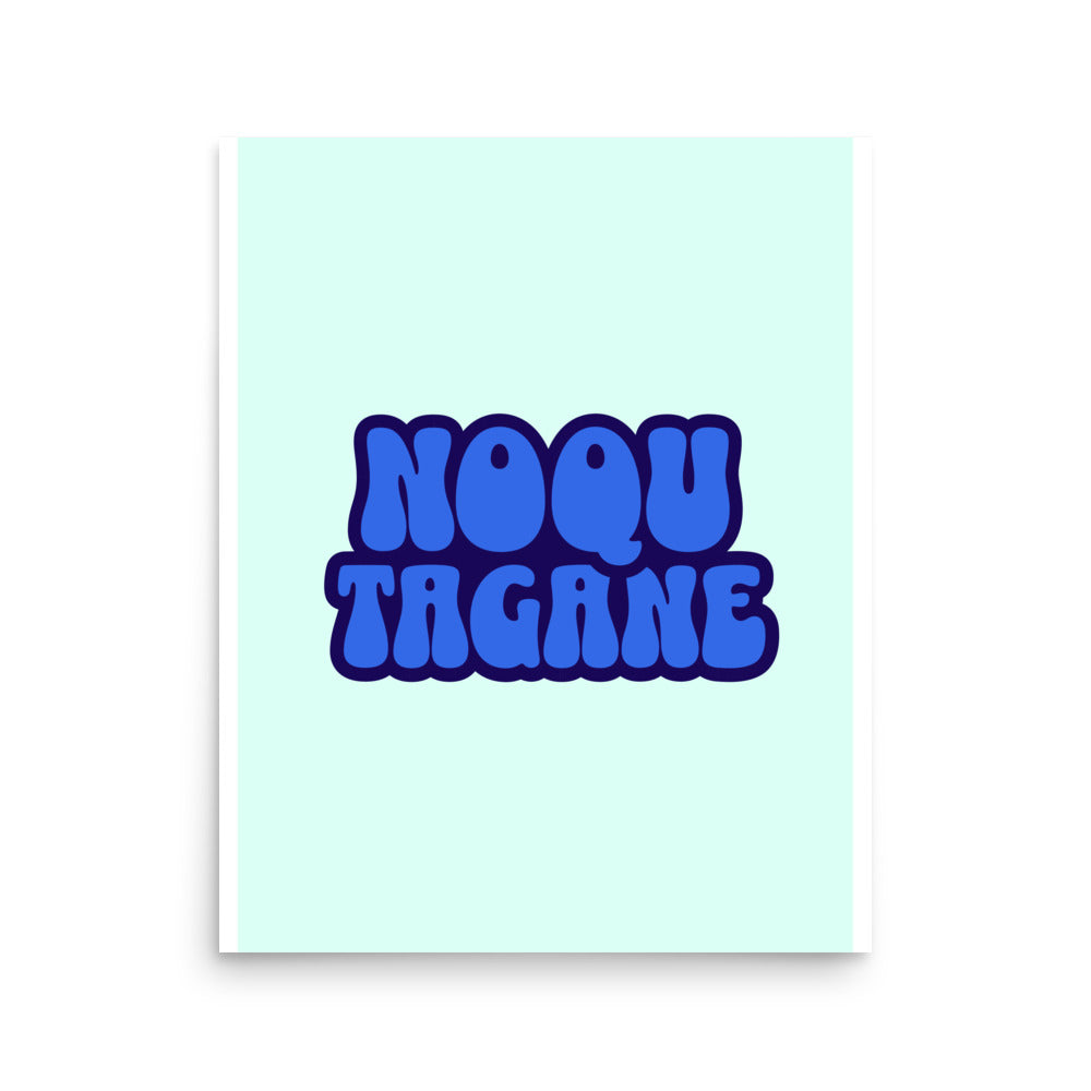 Groovy blue Noqu Tagane Poster - Digital download