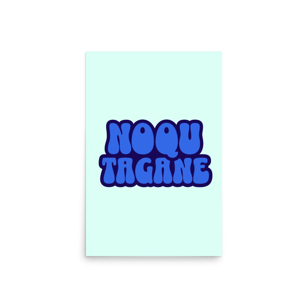 Groovy blue Noqu Tagane Poster - Digital download