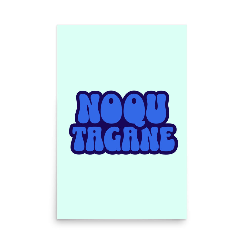 Groovy blue Noqu Tagane Poster - Digital download