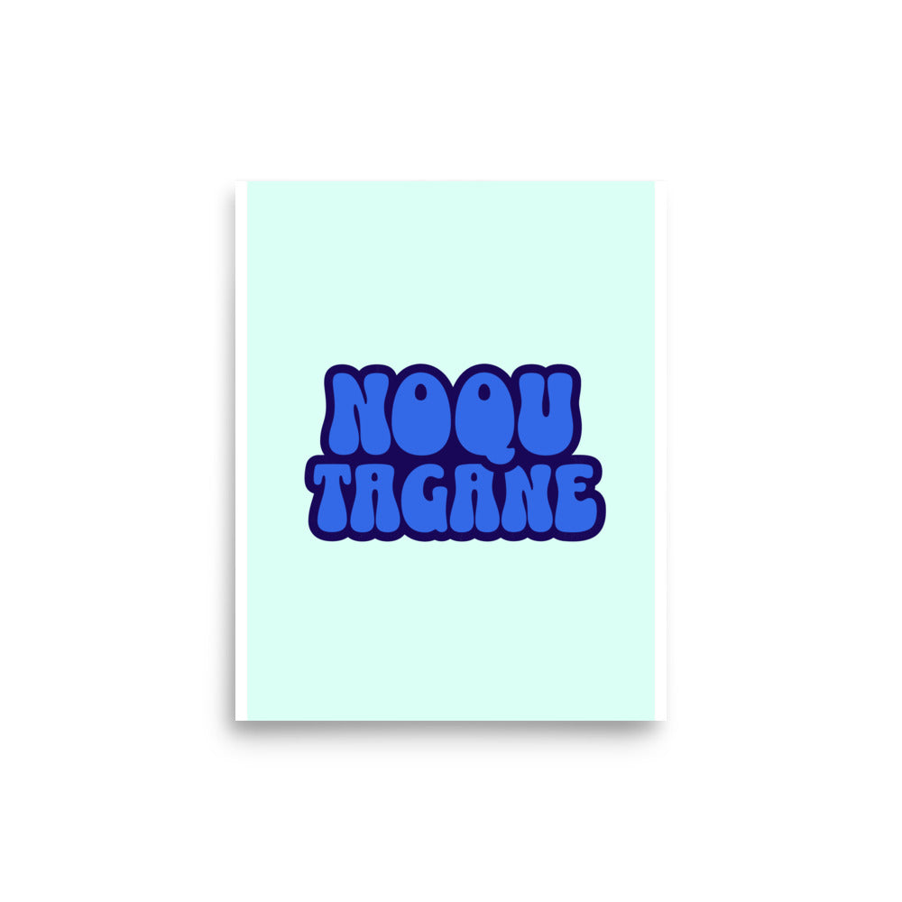 Groovy blue Noqu Tagane Poster - Digital download