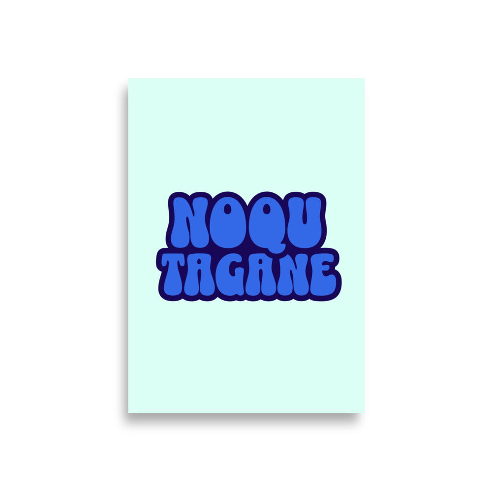 Groovy blue Noqu Tagane Poster - Digital download