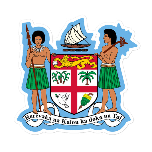 Fiji Coat of Arms Bubble-free stickers